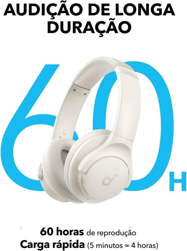 Soundcore Q11i Anker - Bluetooth 5.3 - 60H Autonomia - Hi-Res Áudio - Branco