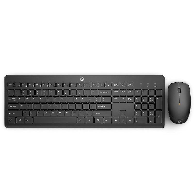 Combo de Teclado e Mouse Ergonômico Sem Fio HP 230