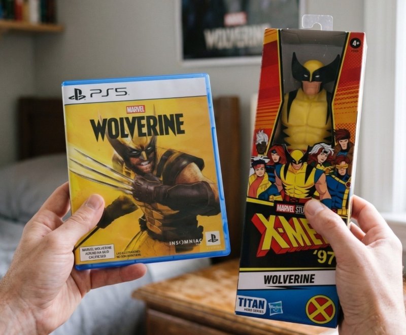 Kit Marvel's Wolverine PlayStation 5 + Boneco Wolverine Marvel Titan Heroes X-Men + Frete Grátis