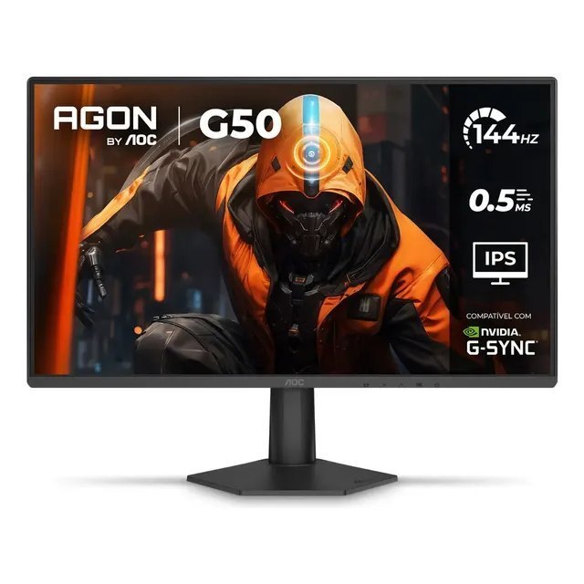 Monitor Gamer Aoc Agon G50 24 144hz 0,5ms 24g50f Preto 127/220v