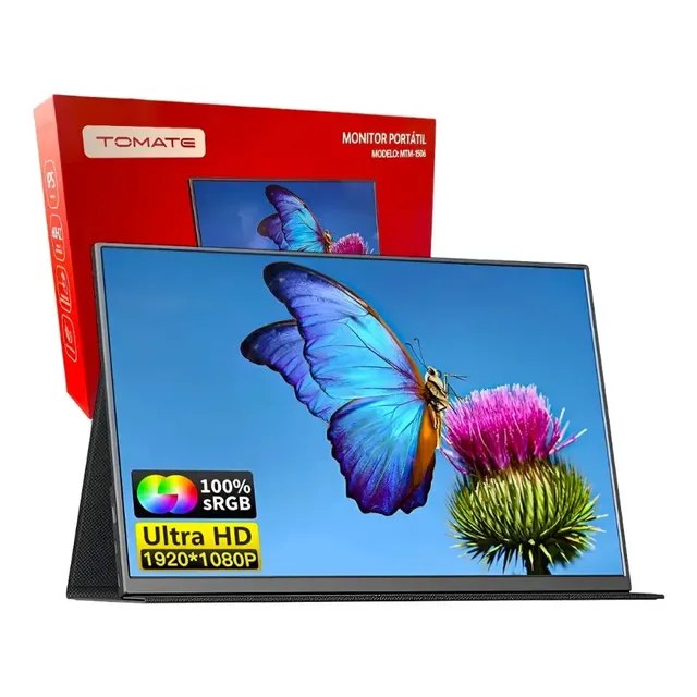 Monitor Portátil 15,6 Tomate Mtm-1506 Full Hd Ips Ultra Slim Usb-c/hdmi