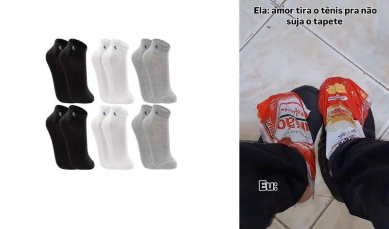 Kit 06 Pares de Meias Lupo Cano Baixo