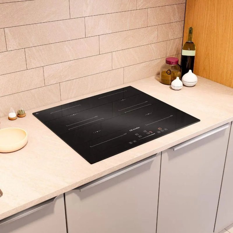 Mueller Cooktop Indução 4 Bocas 7200W Painel Touch Preto