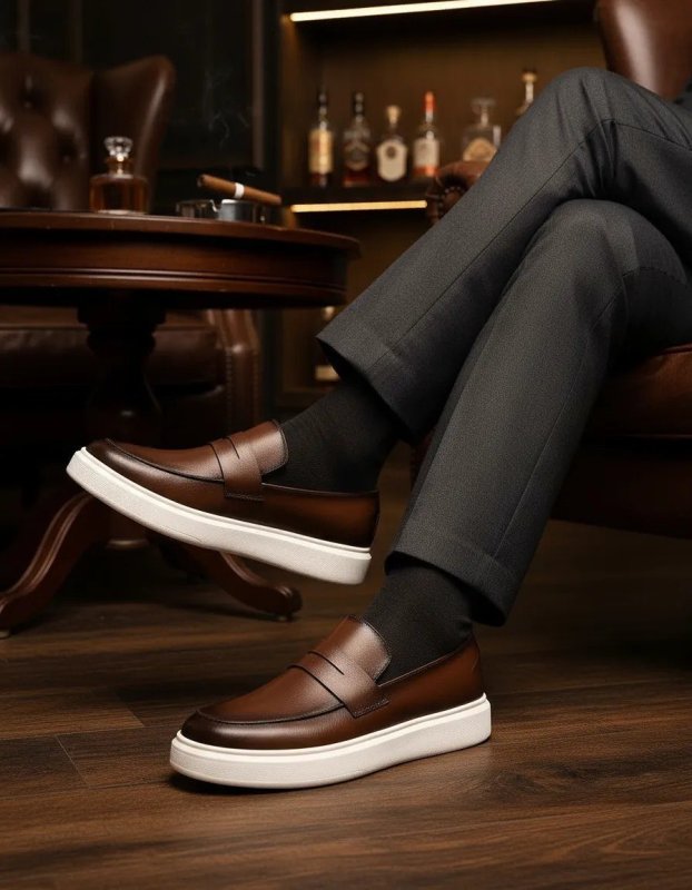 Sapato Loafer Masculino Mocassim Couro Casual Comfort Luxo (37 a 46)