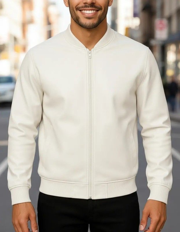 Jaqueta Bomber Courino Masculina Preta Com Zíper