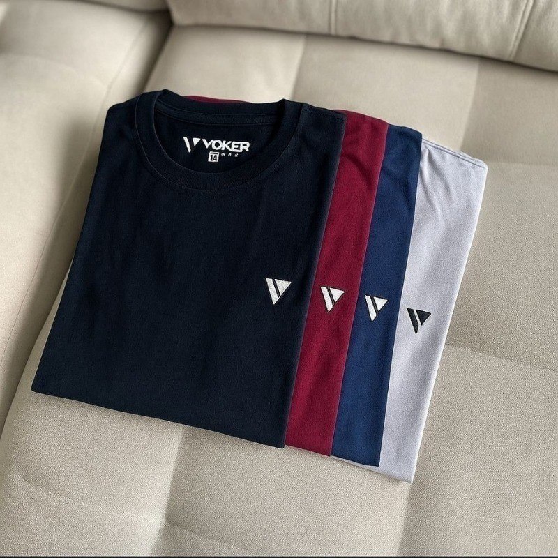 Kit 5 Camisas Camisetas Masculina Slim Voker