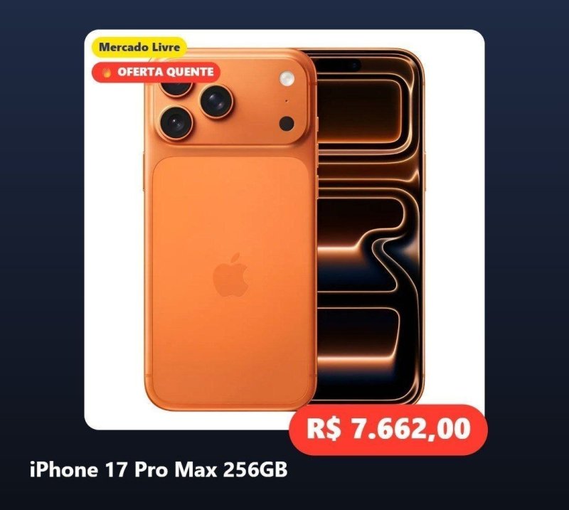 iPhone 17 Pro Max 256gb - Laranja-cósmico