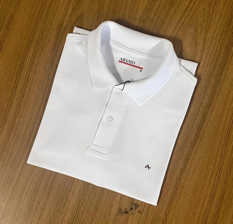 Polo Aramis Masculina Basic Piquet Branca