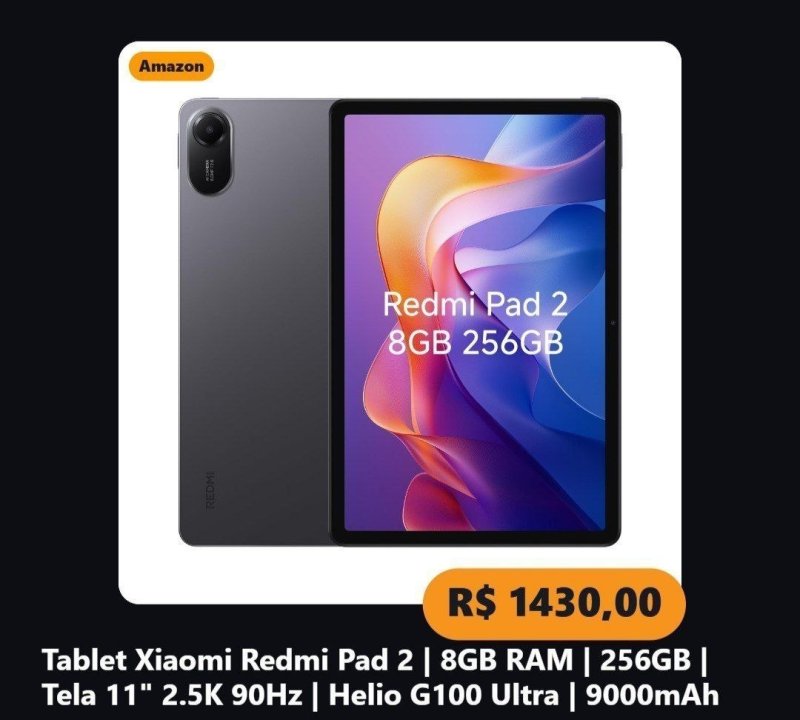 Xiaomi Redmi Pad 2 apenas WiFi 256 GB + 8 GB