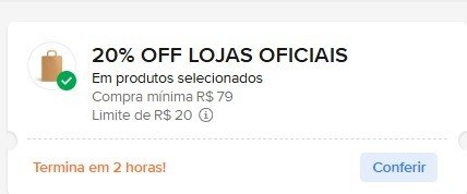 CUPOM: TOANITTACO - 20% OFF nas compras acima de R$79,00