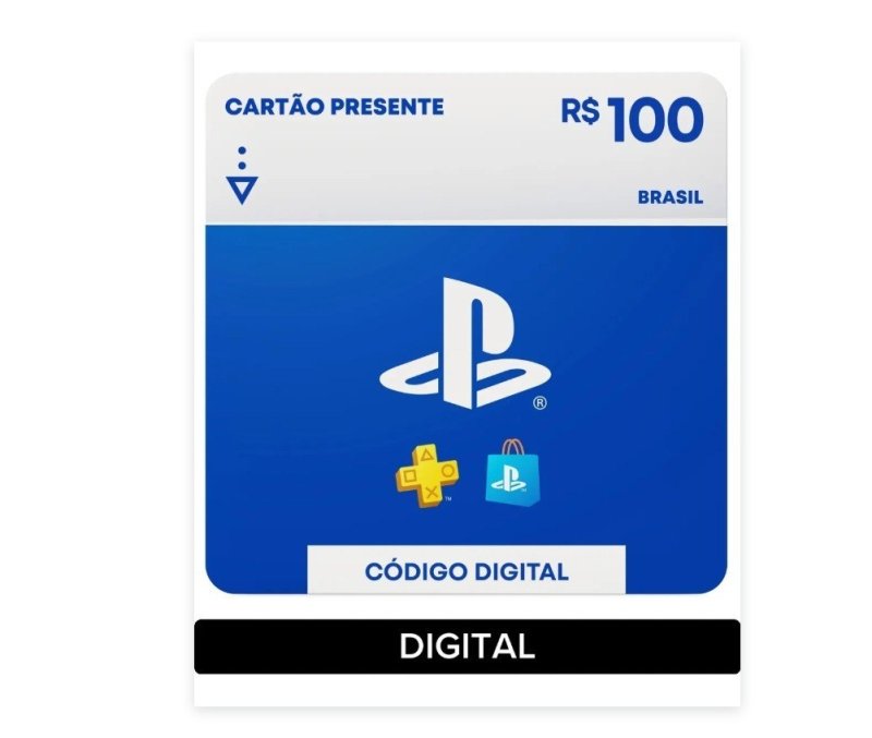 Gift Card Sony PlayStation Store R$ 100 com 20% OFF