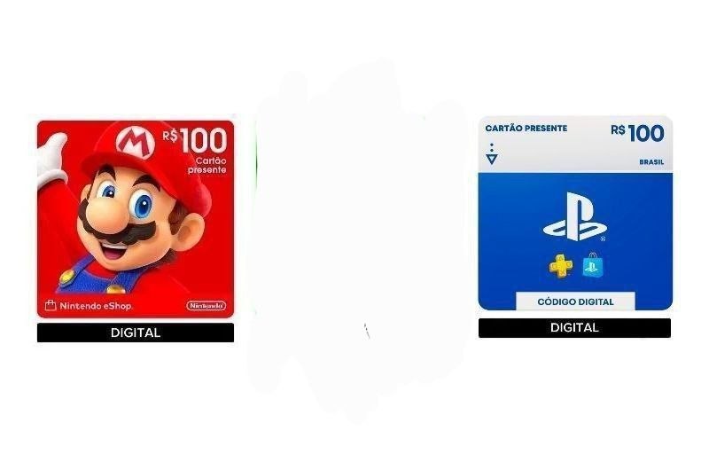 Nintendo Gift Card eShop R$ 100 (Digital) de R$100 por R$80