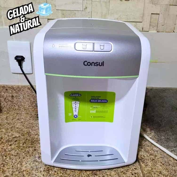 Purificador de água Consul Branco refrigerado com proteção antibactérias CPB34ASVNA