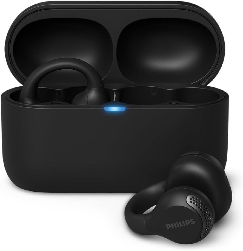 PHILIPS TAQ2000BK/00 - Fone TWS Bluetooth - Design Ear-Clip - Até 28h Bateria - Preto