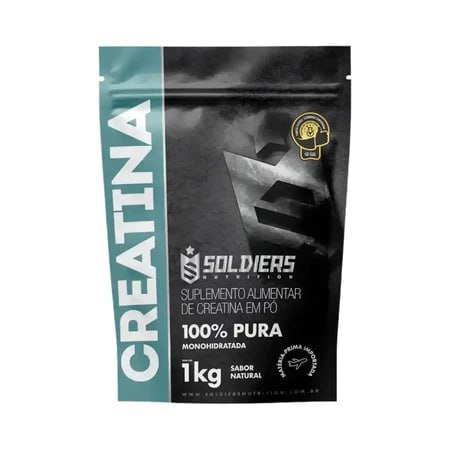 Creatina 1KG Monohidratada em Pó 100% Pura Importada Soldiers Nutrition