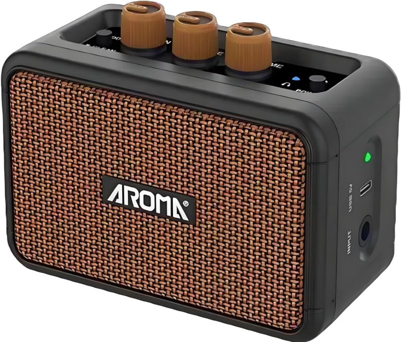 M-VAVE Amplificador Mini para Guitarra Elétrica : 5W Portátil com Bluetooth 5.3, 2 Canais