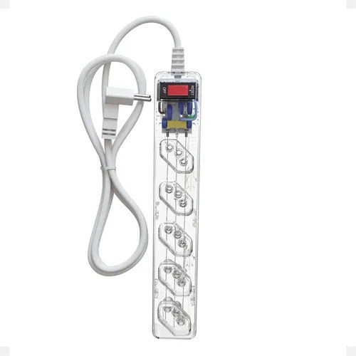 Protetor Elétrico Clamper Iclamper Energia 5 Com Tecnologia Lcf Para 5 Tomadas Transparente