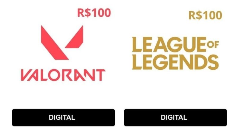 Valorant R$ 100 (Digital)