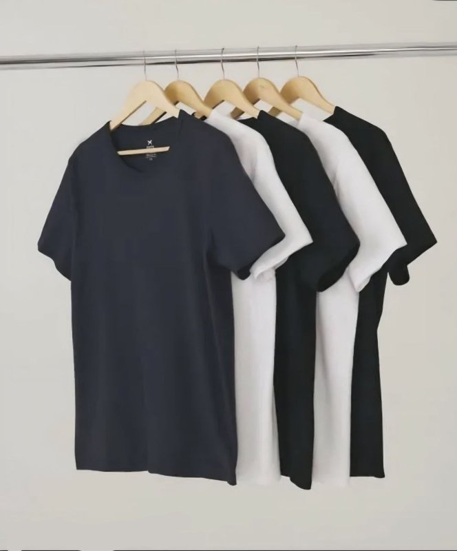 Kit Com 5 Camisetas Básicas Hering