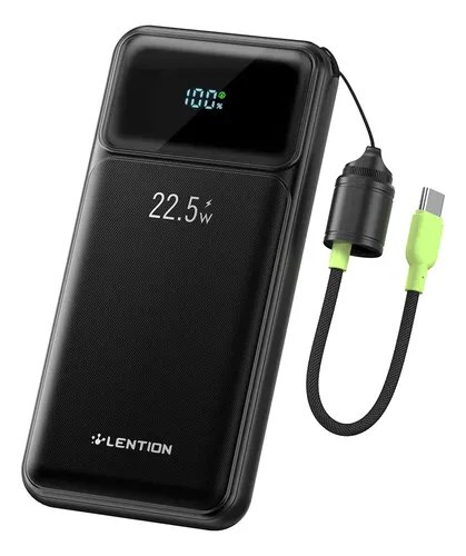 Carregador Turbo Portátil Power Bank 10000mah Carga Rápida Preto