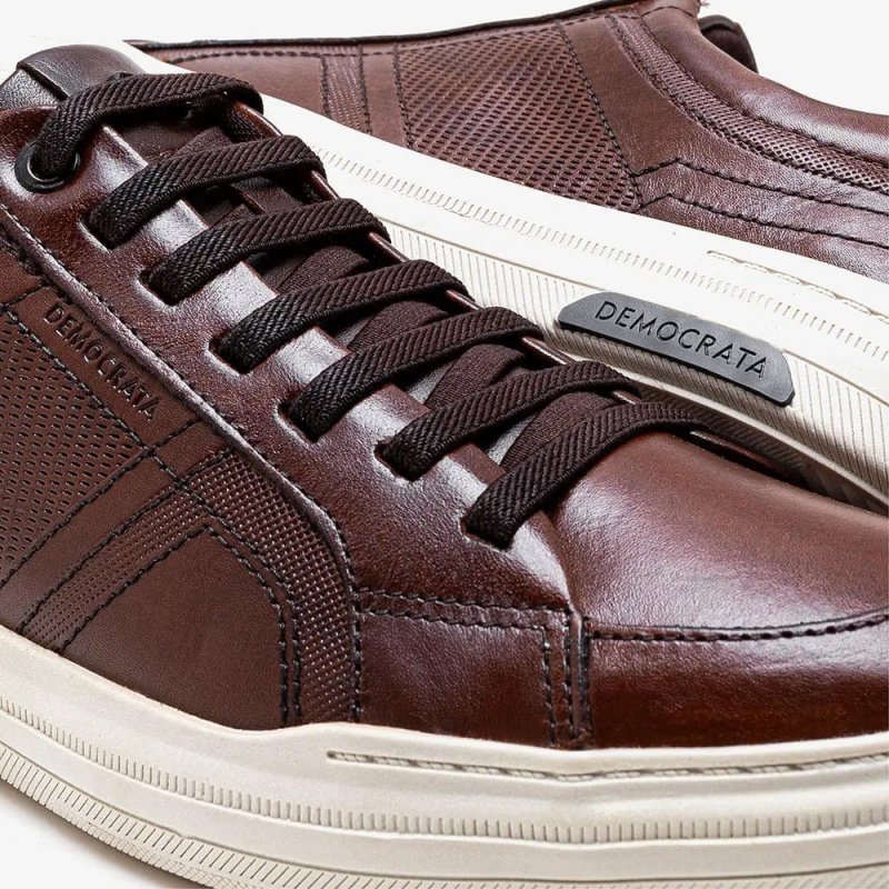 Democrata Sapatênis Luke Denim Tan