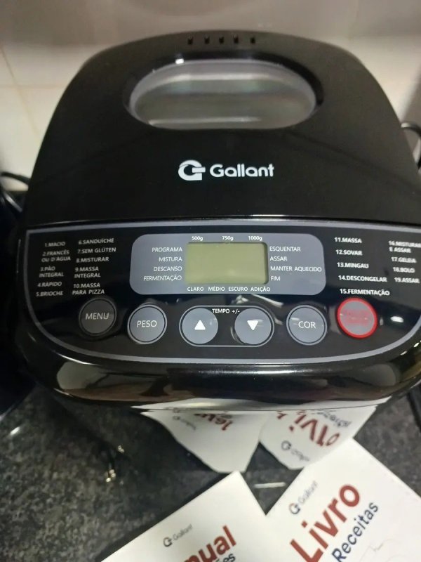 Panificadora 19 Programas Gallant 600w Preta + Frete Grátis