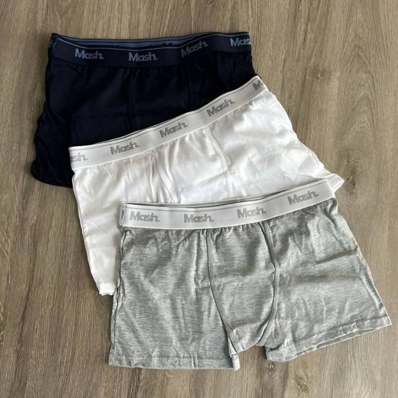 Kit Com 10 Cuecas Boxer Algodão Cotton Masculina Adulto Mash