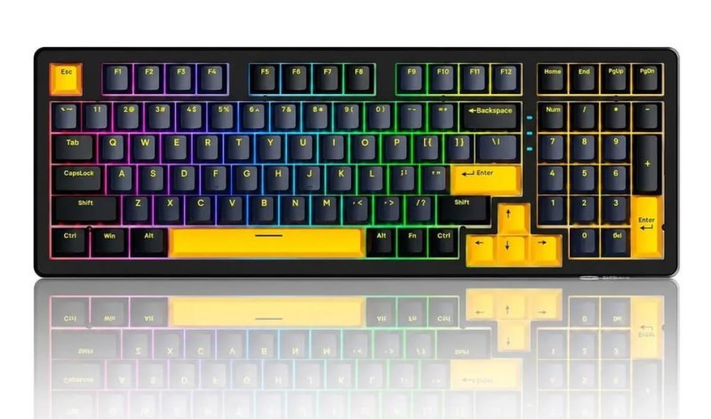 Teclado Mecânico Sem fio Tri Mode RGB Fire Phoenix F99 Pro