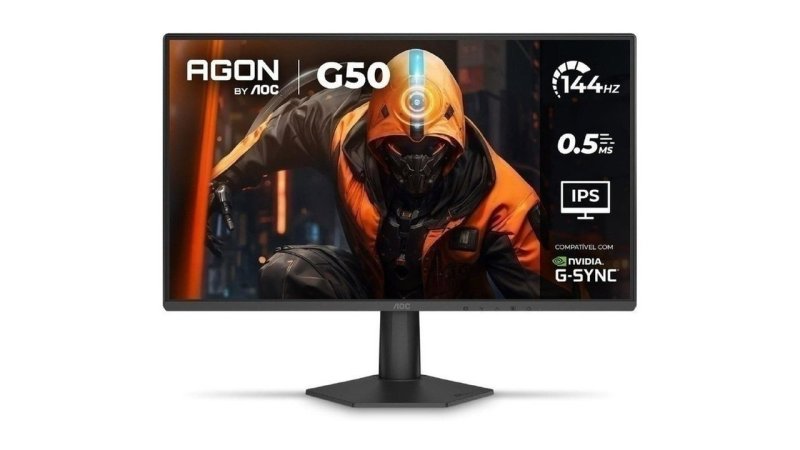 Monitor Gamer AOC AGON G50 24", Painel IPS, 144Hz, 0,5ms