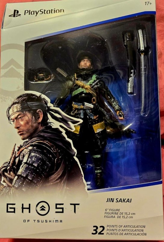 PlayStation Ghost of Tsushima 6" Jin Sakai Samurai 15cm Action Figure & 2 Accessories