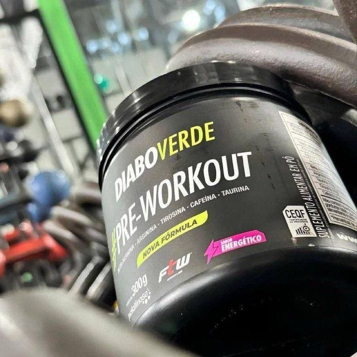 Pré Treino Pre Workout DIABO VERDE Pote 300g Sabor Cereja Ice FTW