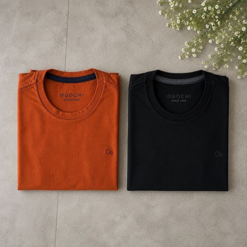 Camiseta Masculina Básica Slim Algodão - Várias Cores Ogochi