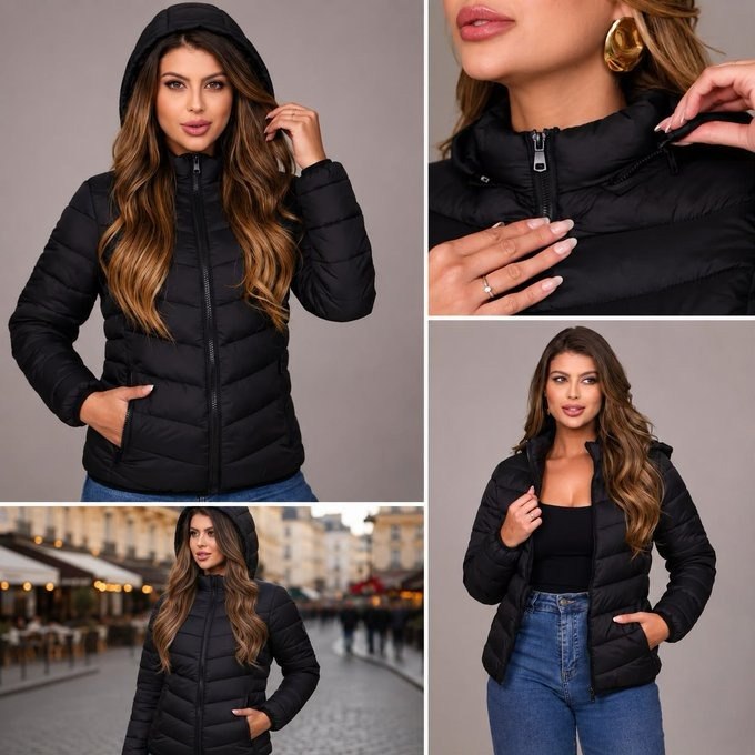 Casaco Bobojaco Jaqueta Puffer Feminina
