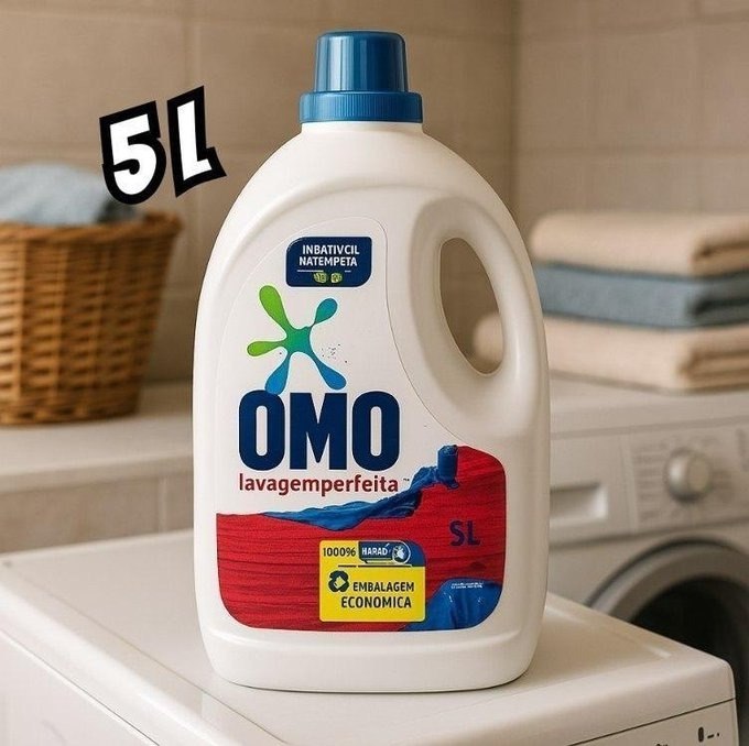 OMO Lavagem Perfeita - Sabão Líquido 5L + Frete Grátis