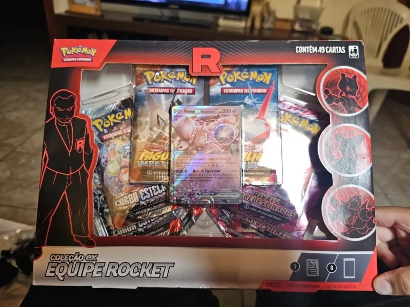 Cartas Pokémon Equipe Rocket Coleção Ex com 49 Cards - Mewtwo + Frete Grátis