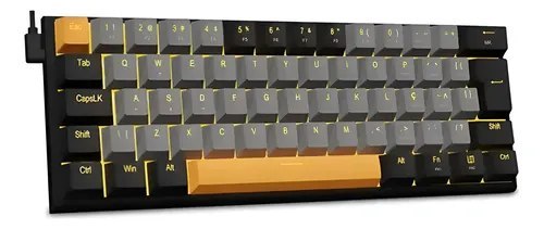 E-yooso Z11 Teclado Para Jogos Com Fio Com Layout Brasileiro Cinza/preto Português Brasil