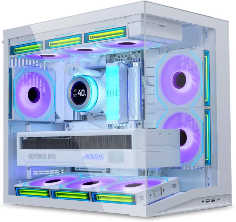 Gabinete Gamer Lian Li O11 Dynamic Mini V2 Branco Sem Fans