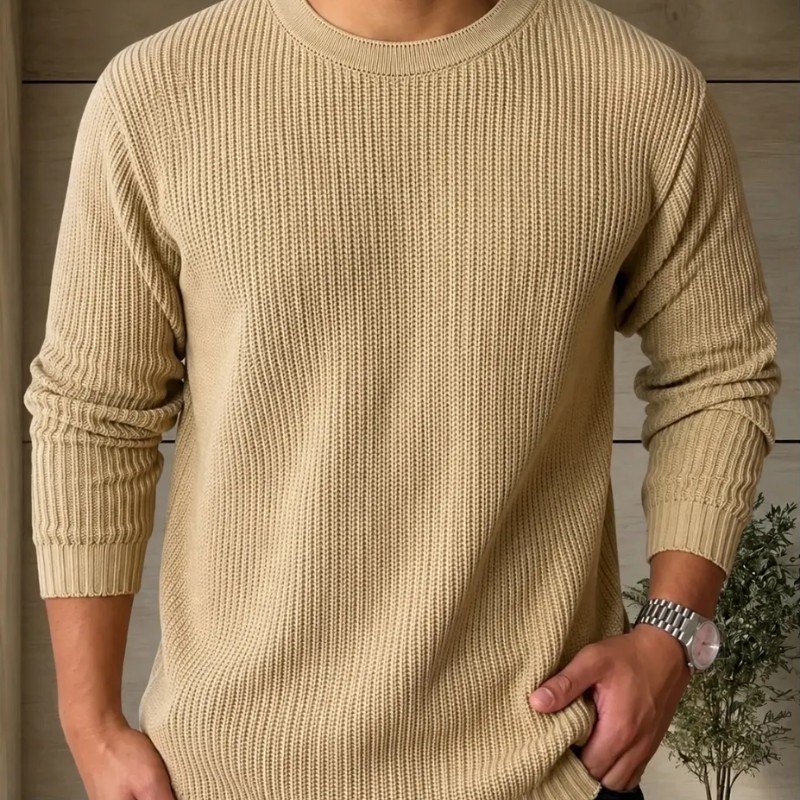 Suéter Masculino Lã Tricot Blusa De Frio Social Manga Longa