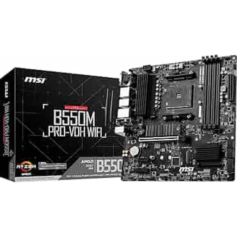 Placa Mãe MSI B550M PRO-VDH WIFI AM4/4xDDR4/HDMI/DisplayPort, VGA, M.2, USB 3.2