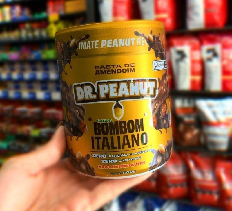 Pasta de Amendoim com Whey Dr. Peanut Bombom Italiano 600g