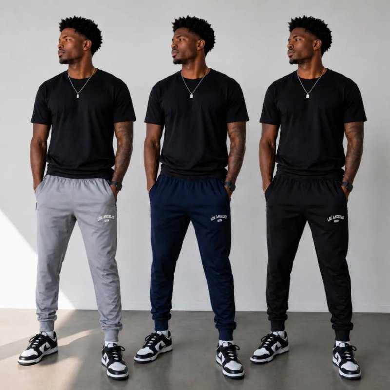 Kit 3 Calça Jogger Masculino Treino Chimpa - Los Angeles