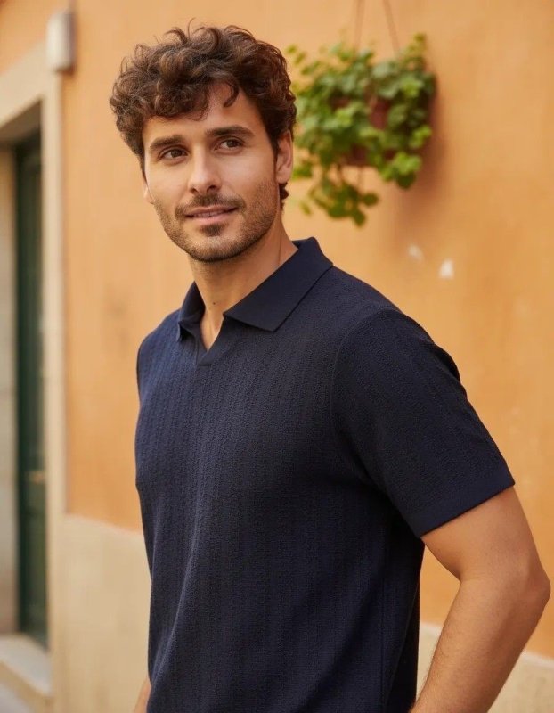 Camisa Gola Polo Tricot Masculina Texturizada Turim Opus