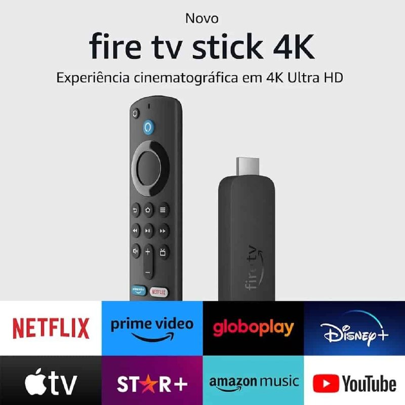 Fire Tv Stick 4k Com Alexa E Comandos De Tv Preto