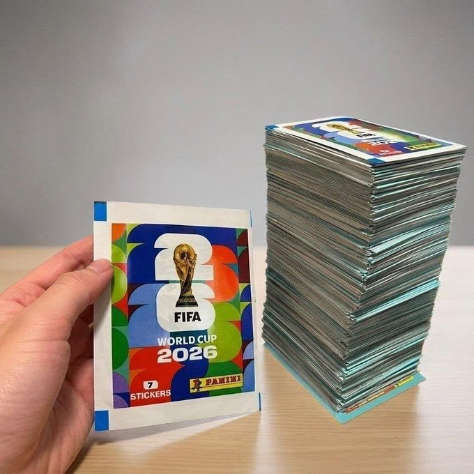 Kit com 60 Pacotes (420 figurinhas) Copa do Mundo 2026 Panini + Frete Grátis