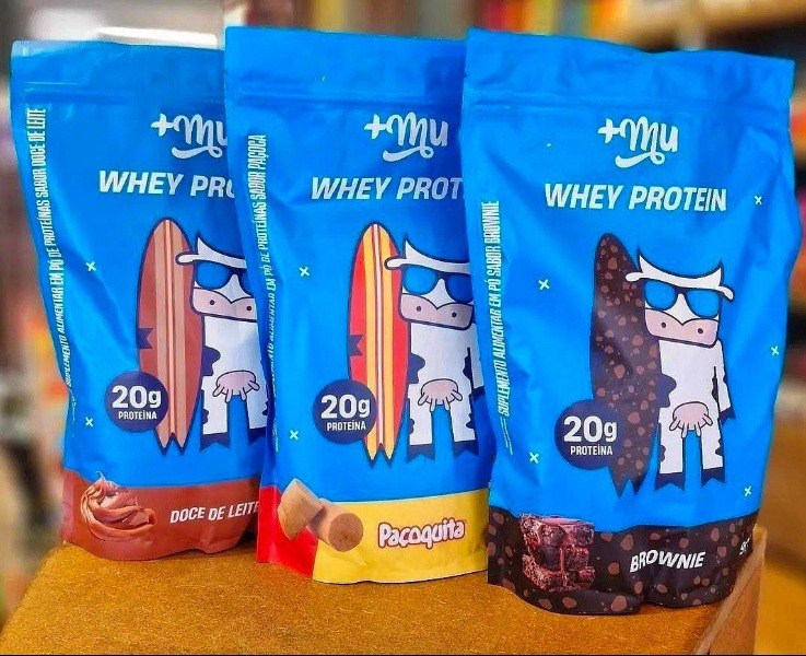 Whey Concentrado 20g De Proteína Refil 900g +mu Doce De Leite + Frete Grátis
