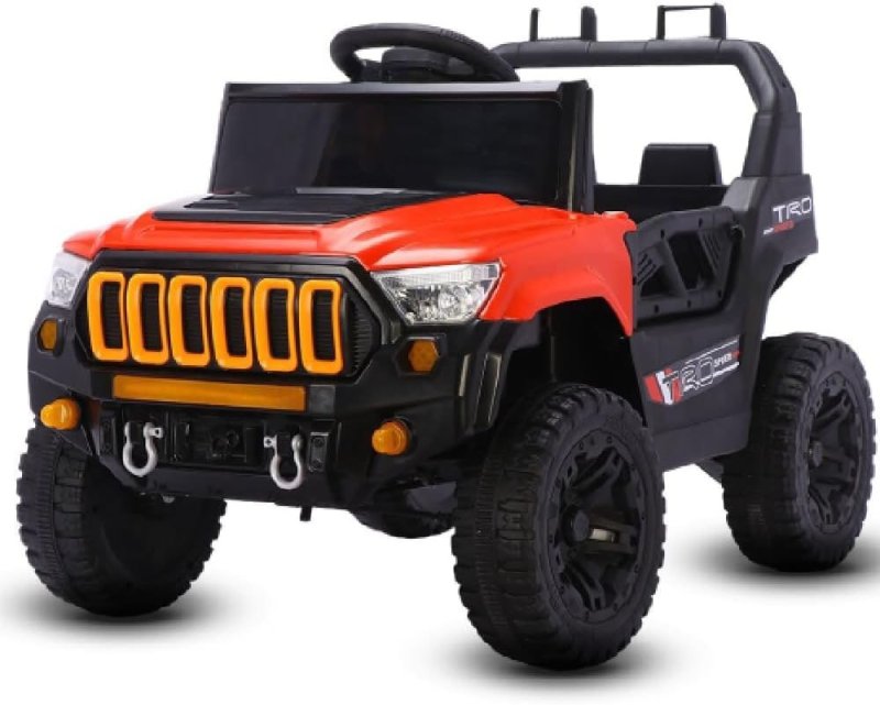 Bang Toys Jipe Elétrico Titan XR 12V - Portas Abertas, LED e USB - Vermelho