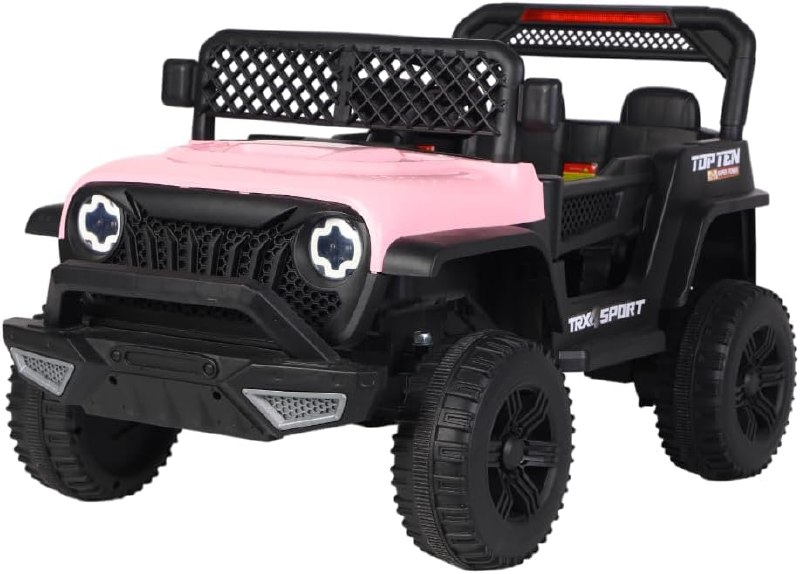 Bang Toys Carrinho Elétrico Adventure 12V - Bluetooth USB MP3 - Rosa