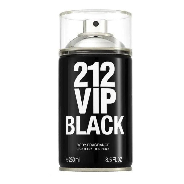 Perfume Carolina Herrera 212 Vip Men Black Body Spray 250ml Masculino