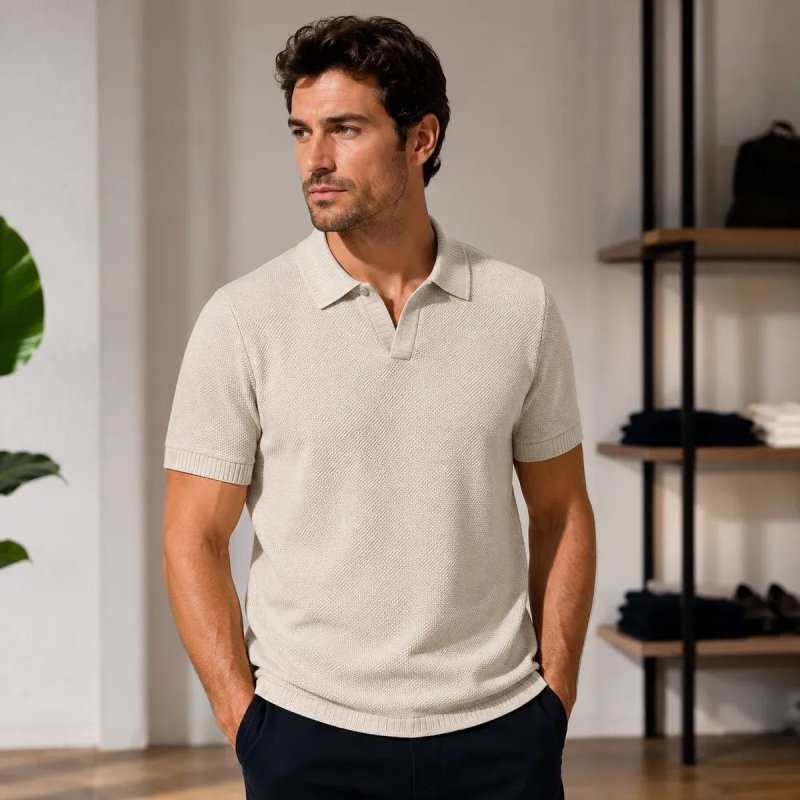 Camisa Polo Hering Masculina Trico Leve Respirável Estilo
