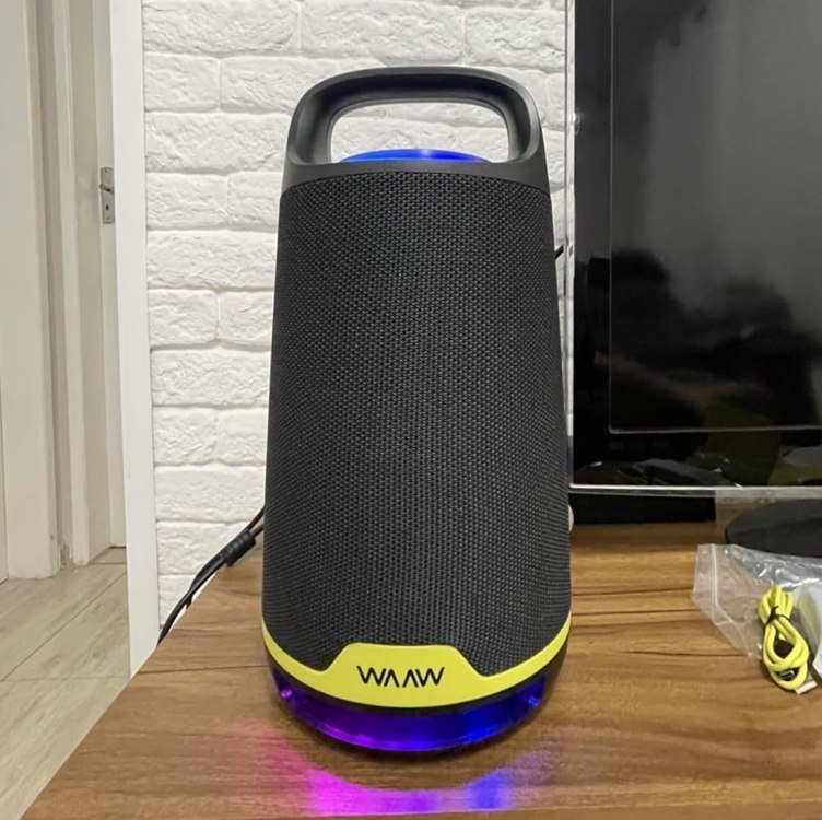 Caixa De Som Bluetooth Sem Fio Boombox Waaw By Alok Boom 200 80w Rms